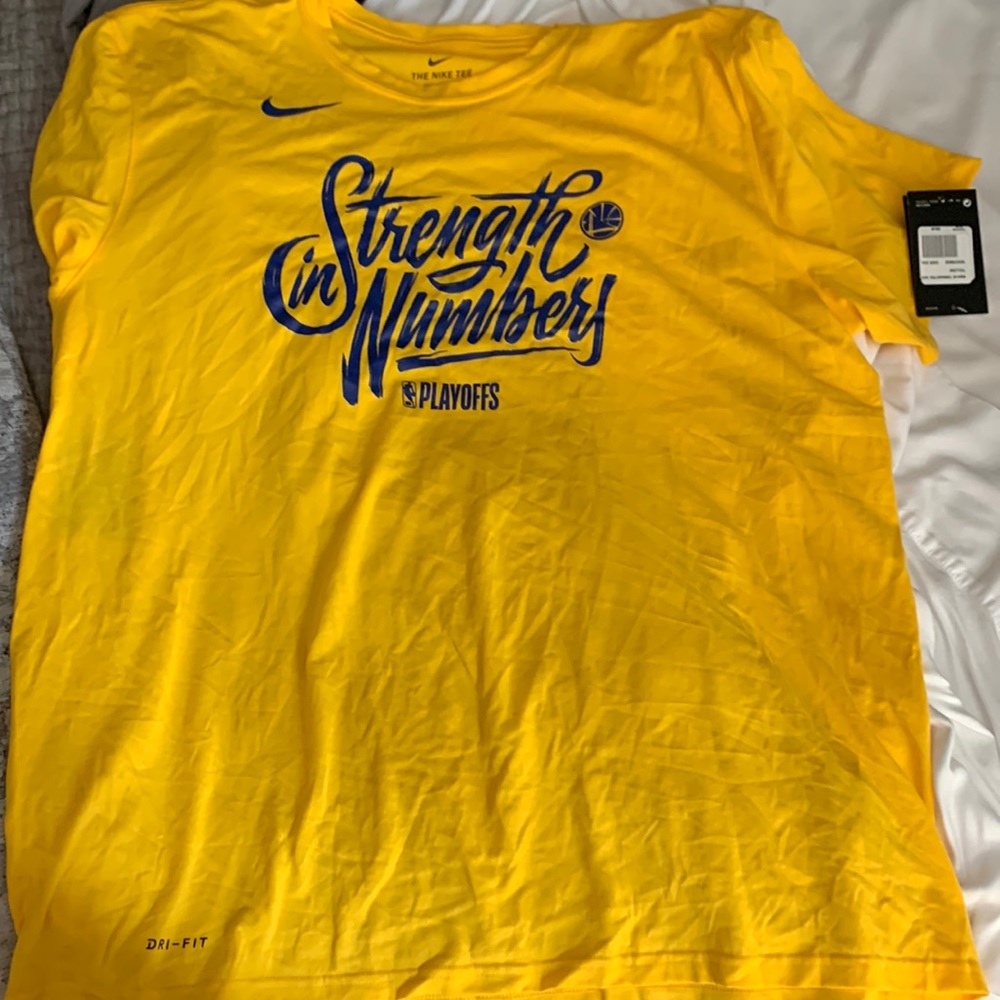 The Nike tee, warriors strength in numbers playoff shirt
